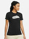 Nike Damen Sportlich T-shirt Schwarz