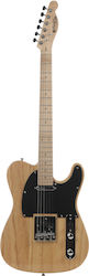 Prodipe Electric Guitar TC80 with SS Pickups Layout, Maple Fretboard in Natural