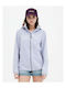 Women's Short Lifestyle Jacket Windproof for Spring or Autumn with Hood Lilacc