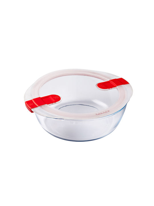 Pyrex Cook & Heat Σετ Δοχεία Φαγητού Γυάλινα Κόκκινα 21x18cm 5τμχ