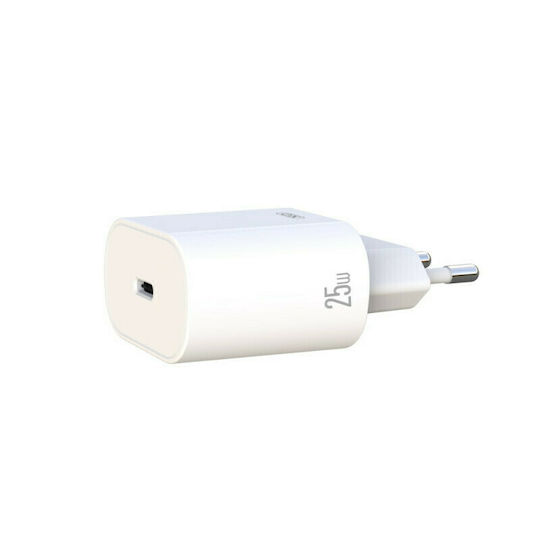 XO Ladegerät ohne Kabel mit USB-C Anschluss 25W Stromlieferung Weißs (L91)