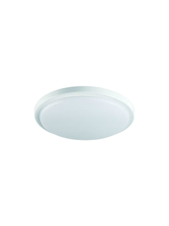 Kanlux Orte Μοντέρνα Πλαστική Πλαφονιέρα Οροφής με Ενσωματωμένο LED σε Λευκό χρώμα 25cm