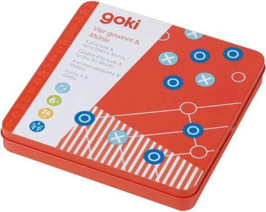 Brettspiel 4 στη Σειρά & Τρίλιζα für 2 Spieler 6+ Jahre 56655 (EN) Goki
