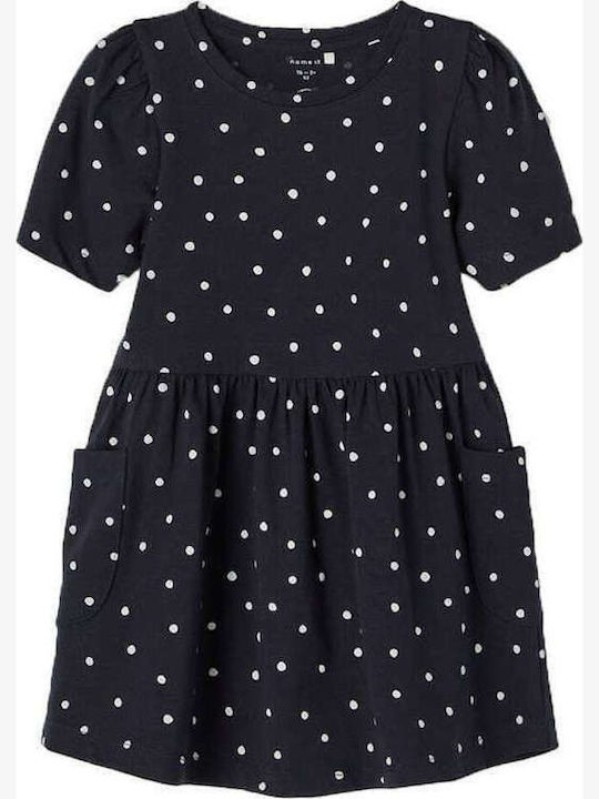 Name It Kinderkleid Kurzärmelig Polka Dot Marin...