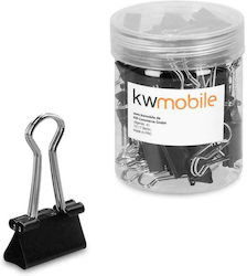 KWmobile Κλιπς Μεταλλικά Μαύρα 50τμχ
