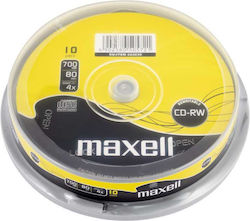 Maxell Rewritable CD-RW 4x 700MB Cake Box 10pcs