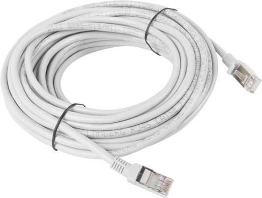 Lanberg F/UTP Cat.5e (Gigabit) Καλώδιο Δικτύου Ethernet 10m Γκρι