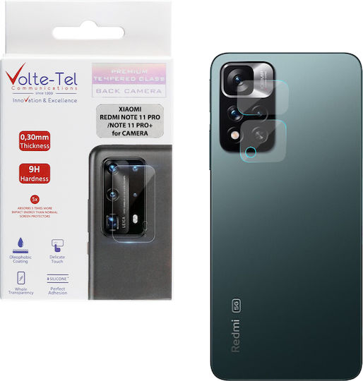 Volte-Tel 0.30mm 2pcs Προστασία Κάμερας Tempered Glass Διάφανο για το Redmi Note 11 Pro