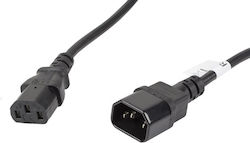 Lanberg IEC C13 - IEC C14 Кабел 5м Черен (CA-C13E-11CC-0050-BK)