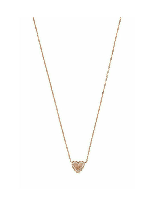 Emporio Armani Sentimental Halskette mit Design Herz aus Vergoldet Silber