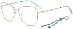 Missoni Damen Metallisches Brillengestell Silbe...