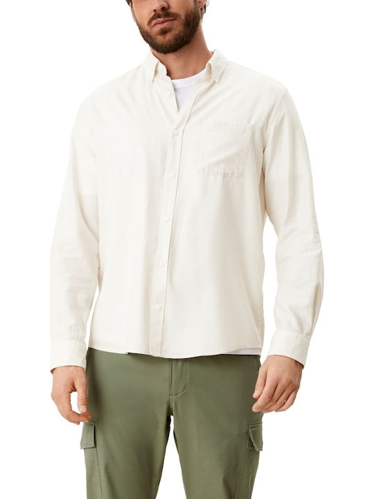 Langärmlig Baumwolle Hemd Beige