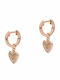 Emporio Armani Sentimental Earrings made of Silver Gold Plated with Stones