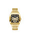 Guess Uhr Chronograph Batterie mit Gold Metallarmband