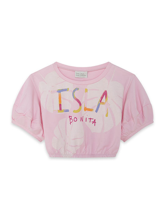 Tuc Tuc Kids Crop Top Short Sleeve Pink