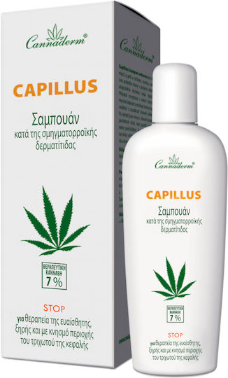 Cannaderm Capillus Shampoo gegen seborrhoische Dermatitis Shampoo Hanfprodukte (CBD) mit 7% therapeutischem Hanf 150ml