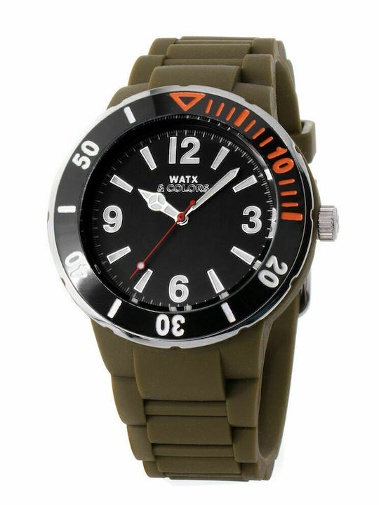 WATX & CO Ανδρικό Ρολόι 45mm Μπαταρίας με Πράσι...