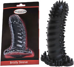 Malesation Bristly Sleeve Penis Extension Black 14cm
