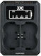 JJC Double Battery Charger DCH-NPW235 Compatible with Fujifilm