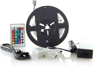 Solight LED Strip Power Supply 12V RGB Length 3m and 30 LEDs per Meter Set with Remote Control and Power Supply SMD5050