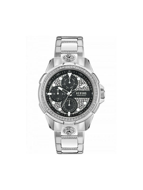 Versus by Versace Arrondissement Watch Chronograph Battery with Silver Metal Bracelet