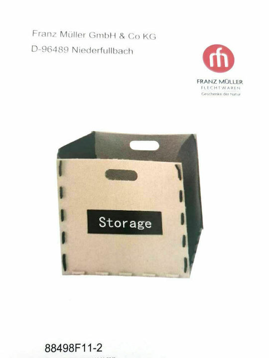 blokker Storage Металик Кошница Съхранение на Дърва 36x36x36см Бежов