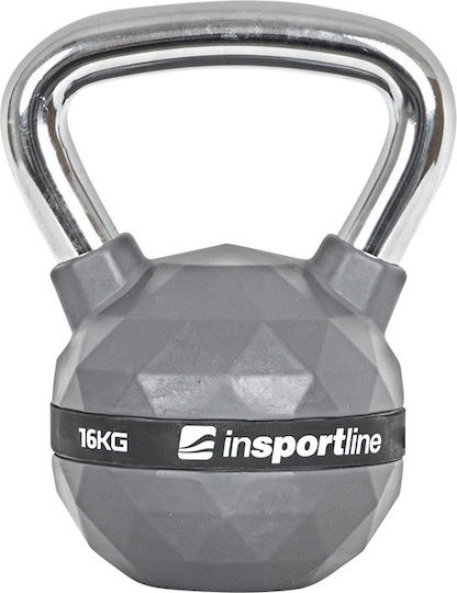 inSPORTline Gray Rubber Kettlebell 16kg