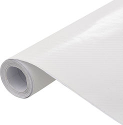 vidaXL Αυτοκόλλητη Μεμβράνη Αυτοκινήτου 4D 100 x 150cm σε Λευκό Χρώμα