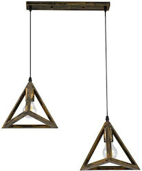 GloboStar Triangle Pendant Lamp 2xE27 Bronze