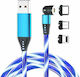 Redled Magnetic USB to Lightning / Type-C / micro USB Cable Μπλε 1m (27919)