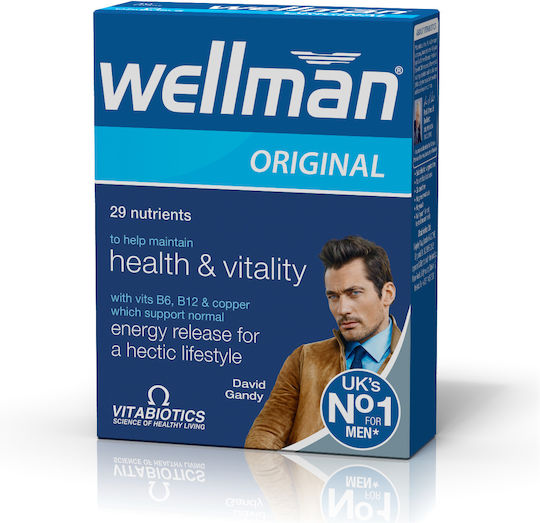 Vitabiotics Wellman Original Health & Vitality Over 27 Nutrients Συμπλήρωμα για την Ενίσχυση της Τεστοστερόνης 30 ταμπλέτες