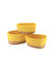 Fabric Storage Basket Yellow 3pcs