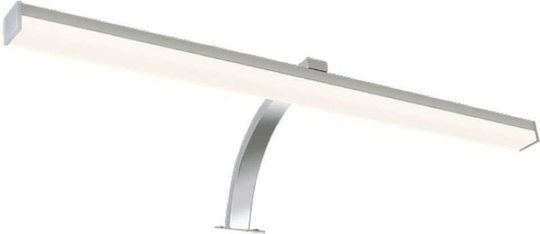 Aca Vide Modern Lamp Bathroom with Integrated LED and Warm White Light Silver 50x16x9.5cm