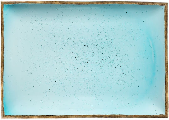 Lukanda 360 Serving Platter Rectangular made of Porcelain Blue 36x24cm