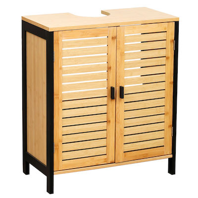 Aria Trade AT00765 Badezimmerschrank B34xT30xH90cm Braun