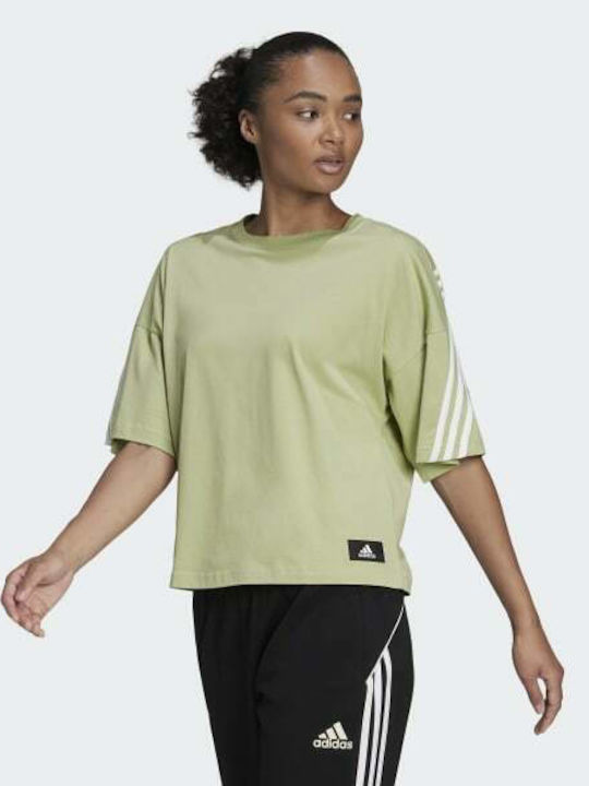 Adidas Future Icons 3-Stripes Γυναικείο Αθλητικό T-shirt Magic Lime