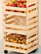Kesper Τρόλεϊ Κουζίνας Ξύλινο 3 Θέσεων Καφέ 37x30x80cm