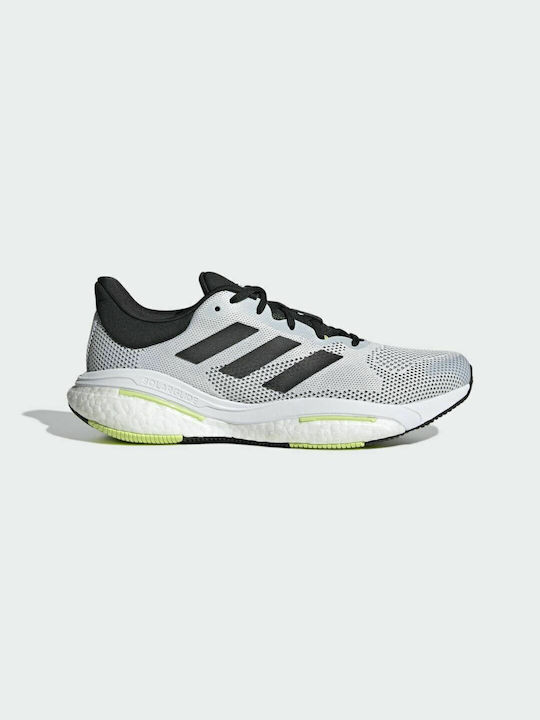 Adidas Solarglide 5 Γυναικεία Αθλητικά Παπούτσια Running Cloud White / Core Black / Pulse Lime