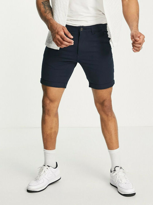 Jack & Jones Ανδρική Βερμούδα Chino Navy Μπλε