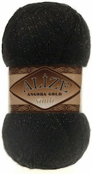 Alize Angora Gold Metalic Amestec 60 Negru 100m...