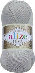 Alize Плетиво за плетене Acrilyc Diva 355 Γκρι ...