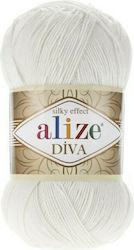 Alize Diva Acrilyc 450 Бял 350м 100гр