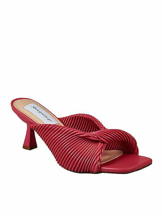 Mules mit Dünn Hoch Absatz in Fuchsie Farbe