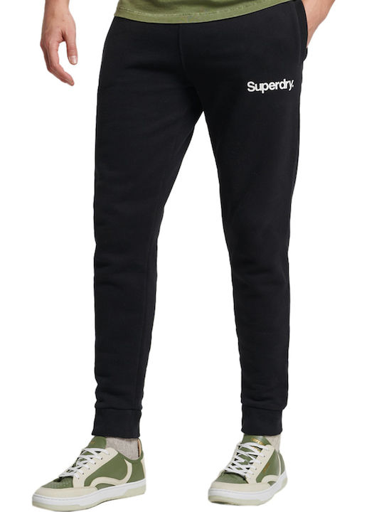 Superdry Παντελόνι Φόρμας με Λάστιχο Μαύρο