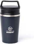 Basehit Responsible Mug Sticlă Termos Oțel inoxidabil Fără BPA Negru 300ml cu Bucla 221.BU99.30