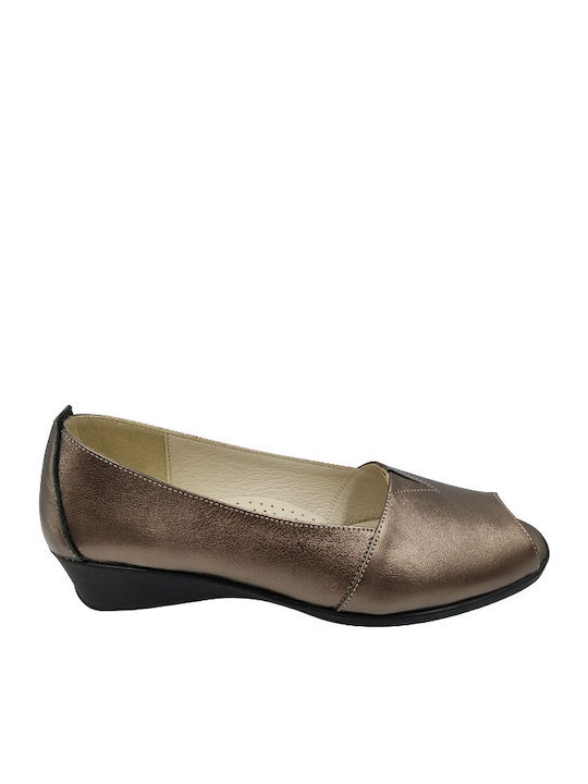 Blondie Leather Women's Moccasins in Brown Color