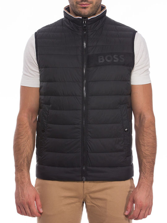 Hugo Boss Men's Sleeveless Puffer Jacket Waterproof Black