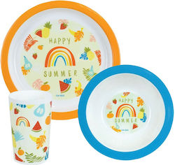 Ango Feeding Set Fruity's made of Plastic Multicolour 3pcs