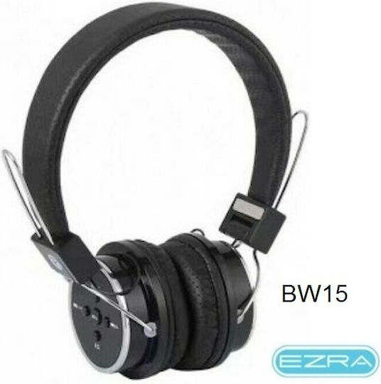 Ezra BH15 Fără fir Bluetooth On Ear Căști cu 5 ore de Funcționare Negre