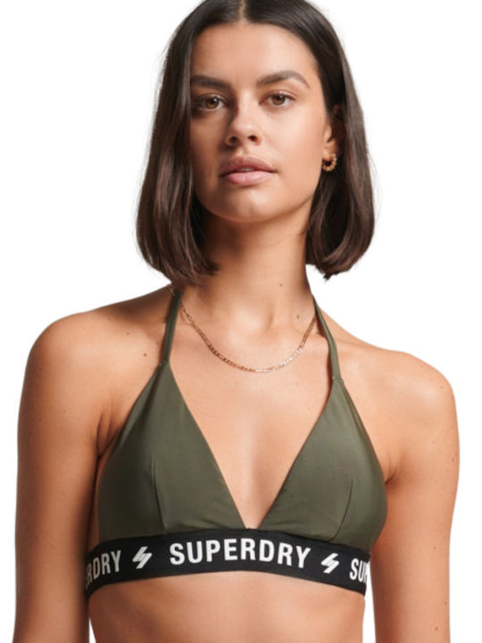 Superdry Bikini Τριγωνάκι με Ενίσχυση Χακί